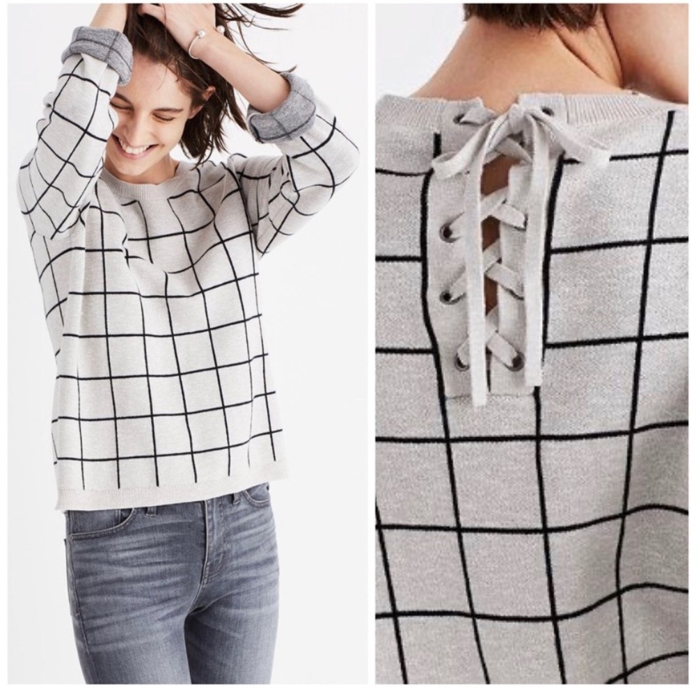 Madewell Windowpane Sweater